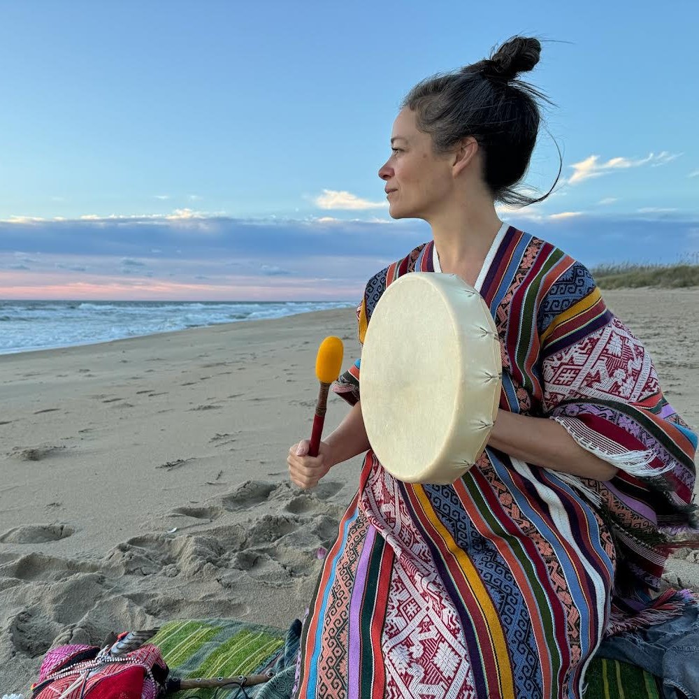 woman on beach